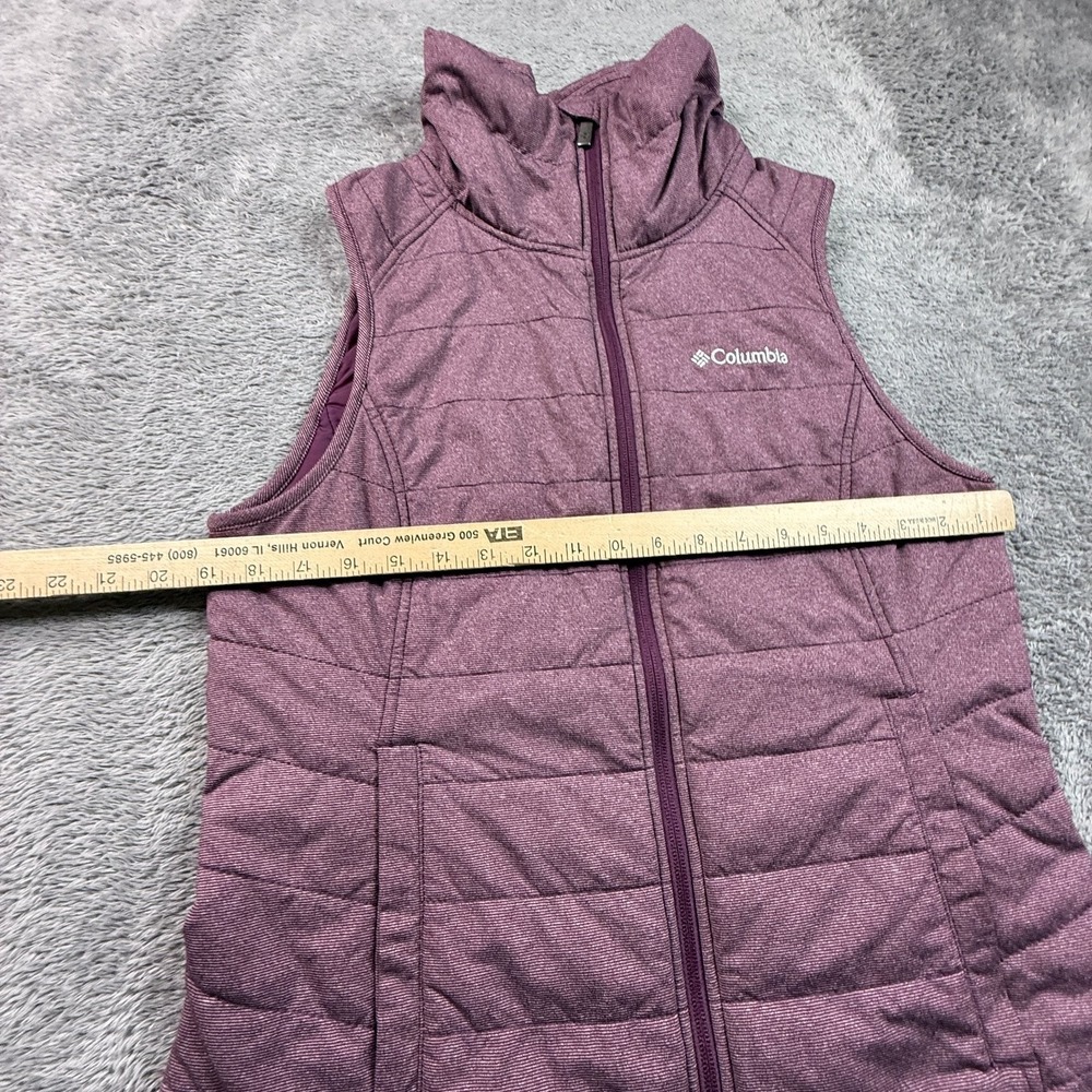 Columbia Women's M Purple Insulated Puffer Vest Sleeveless Zip Mock Neck - Picture 7 of 7